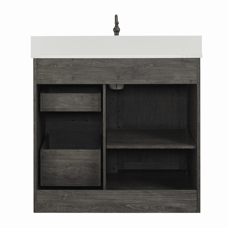Sand & Stable Jillian 36'' Single Bathroom Vanity with Engineered Stone